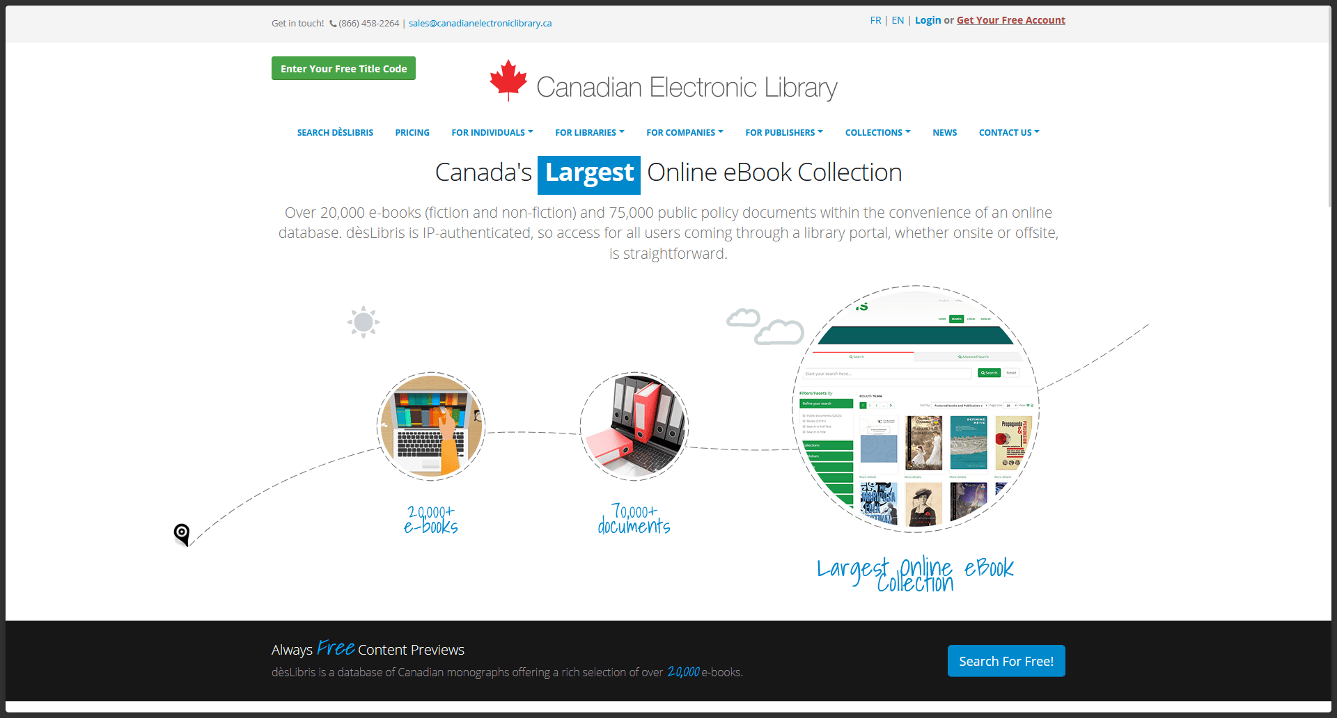 Canadian Electronic Library screenshot